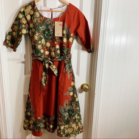 RARE Modcloth Fab Imagination Organic Cotton Dress - Picture 5 of 8